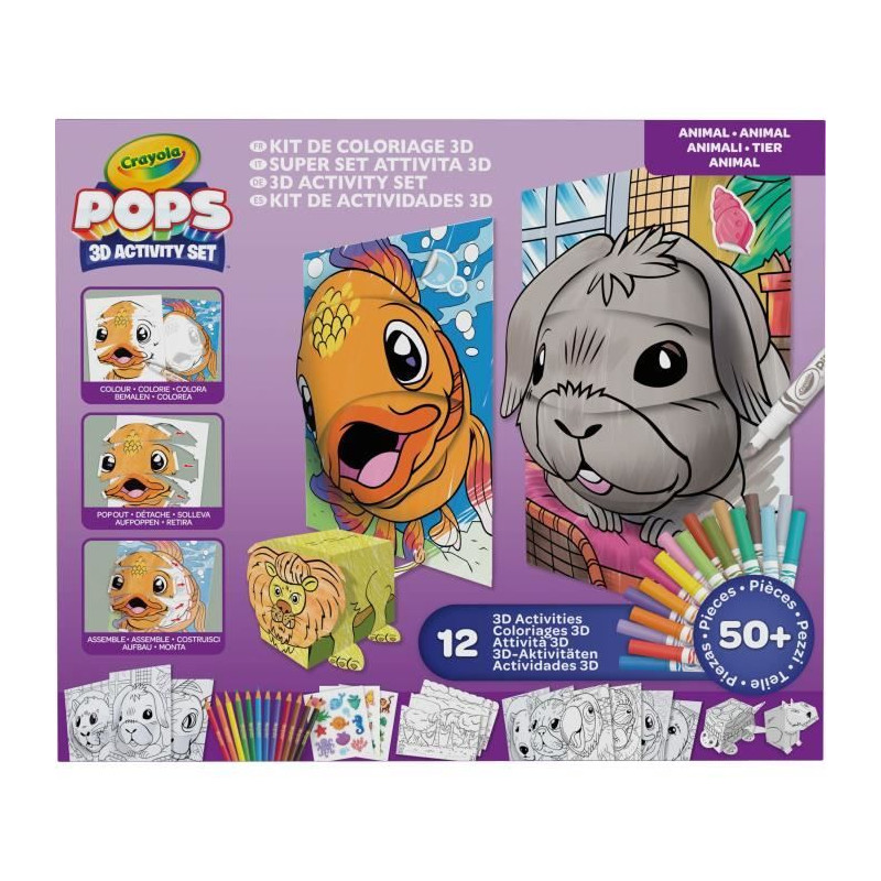 Créatif - CRAYOLA - POPS 3D Color Pops Gift Set - Plus de 12 activités en 3D! Des 6 ans