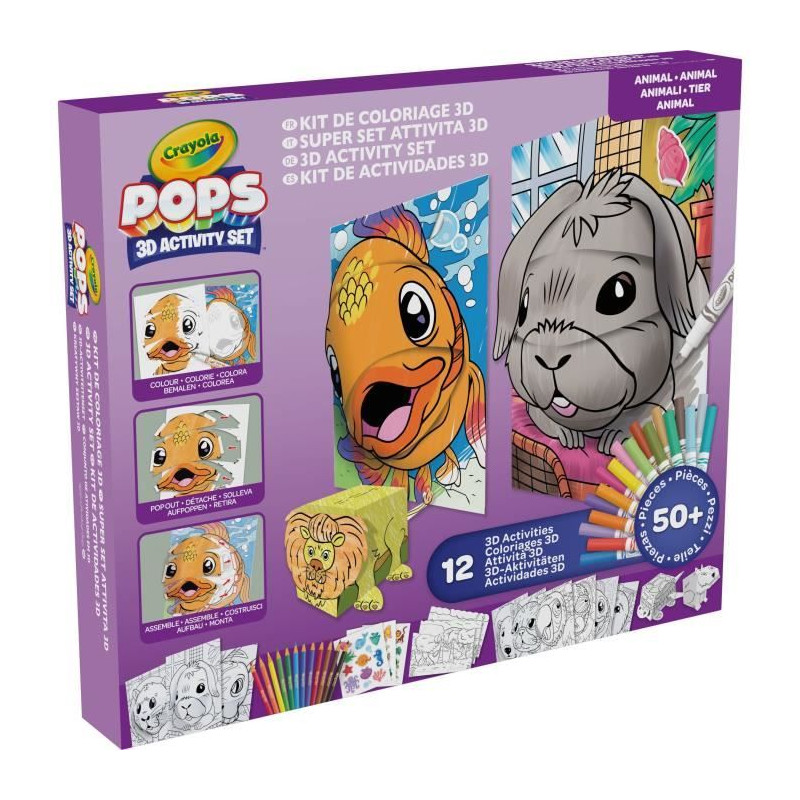 Créatif - CRAYOLA - POPS 3D Color Pops Gift Set - Plus de 12 activités en 3D! Des 6 ans