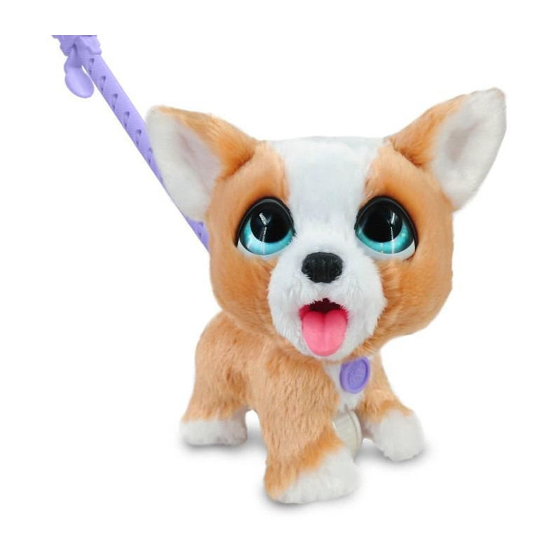 Jouet interactif - FURREAL FRIENDS - Mon Copain qui Fait Popo 23 cm - Animal interactif avec laisse, friandises et pelle