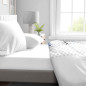 Drap housse - HOME LINGE PASSION - HP71764 - 140 x 190 cm + 30 cm bonnet - Microfibre - 82 g - Blanc