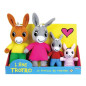 Coffret Peluche Trotro et Famille +/- 15 cm - JEMINI - Trotro, sa maman, son papa et sa petite soeur.