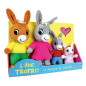 Coffret Peluche Trotro et Famille +/- 15 cm - JEMINI - Trotro, sa maman, son papa et sa petite soeur.