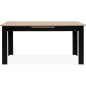 Table extensible - BIRMINGHAM - 80B - Ouverture synchonisée automatique - Chene / noir - 8 / 10 personnes - 160-200 x 75 x 80 c