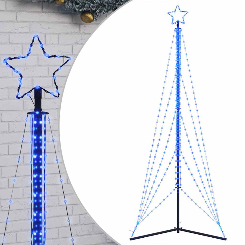 Guirlande de sapin de Noël 525 LED bleu 302 cm