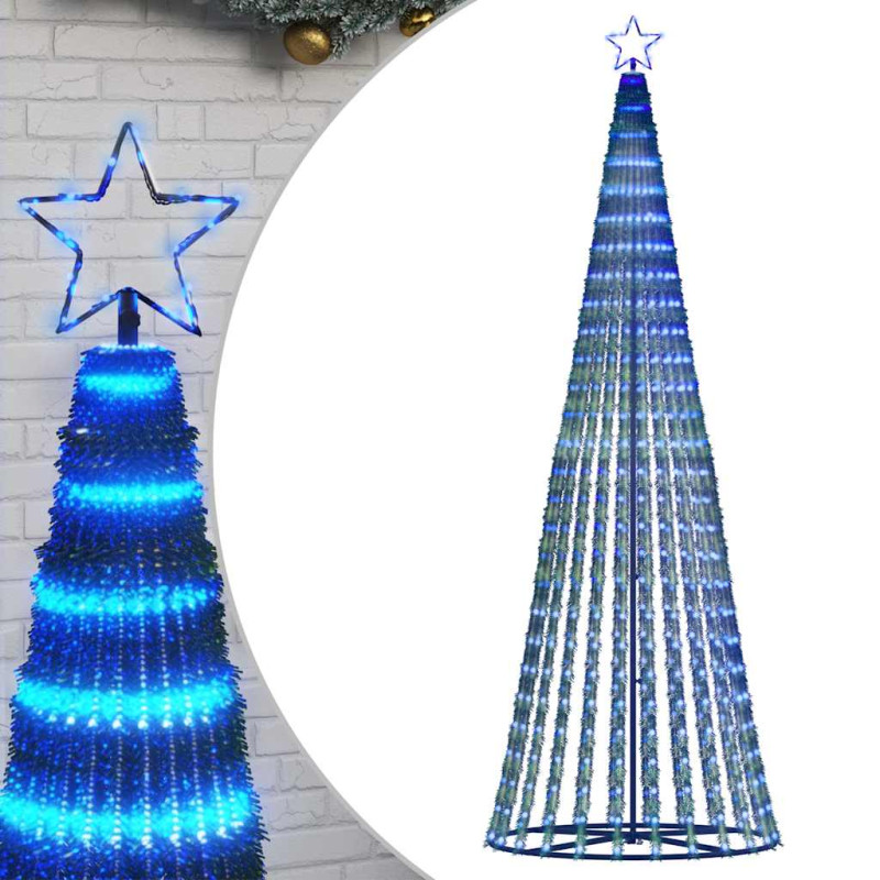 Arbre de Noël lumineux conique 475 LED bleu 247 cm