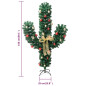 Cactus de Noël avec support et LED Vert 150 cm PVC