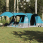 Tente de camping tunnel 5 personnes bleu imperméable