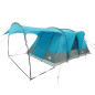 Tente de camping tunnel 5 personnes bleu imperméable