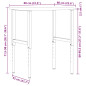 Établi marron clair 80x60x(71,5 98) cm bois de chêne massif