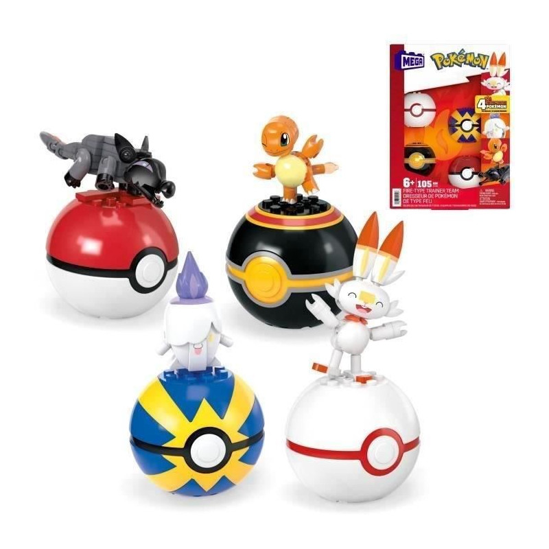 MEGA-Pokémon-Dresseur de Pokémon de type Feu-Coffret de construction HTJ06