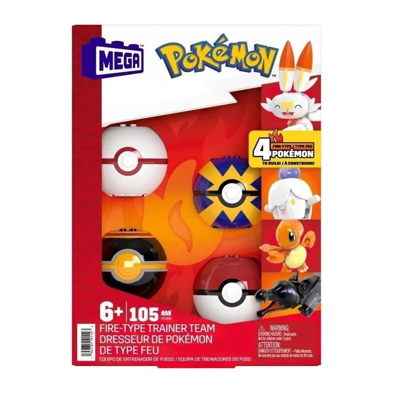 MEGA-Pokémon-Dresseur de Pokémon de type Feu-Coffret de construction HTJ06