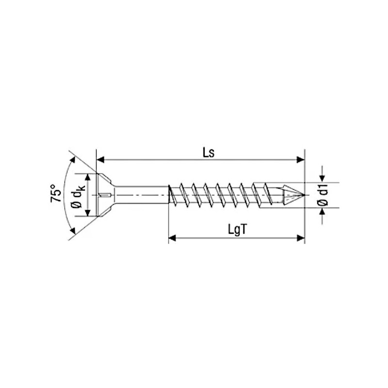 Vis universelle MDF WIROX 4X45 Torx boite de 200 SPAX 441010400455