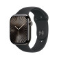 Apple Watch Series 10 GPS + Cellular 46mm Boîtier en Titane Ardoise avec Bracelet Sport Noir M L