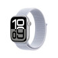 Apple Watch Series 10 GPS + Cellular 42mm Boîtier en Aluminium Argent avec Boucle Sport Nuée bleue