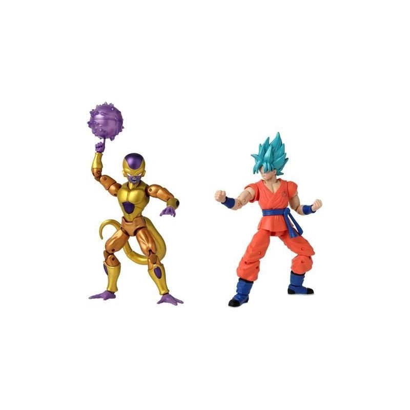 Figurine Dragon Ball Super Dragon Stars 17 cm - Golden Freezer vs Super Saiyan Blue Goku - BANDAI