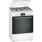 Cuisiniere mixte - BOSCH SER4 - HXR39AG20 - 4 foyers - Four 66 L - 4.3 kW - Classe A - 60 cm