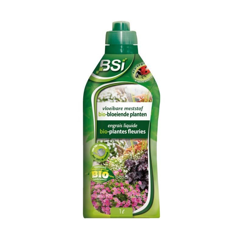 Engrais organique liquide pour plantes fleuries - BSI - Stimule la floraison - Avec Oligo-éléments 1L - UAB