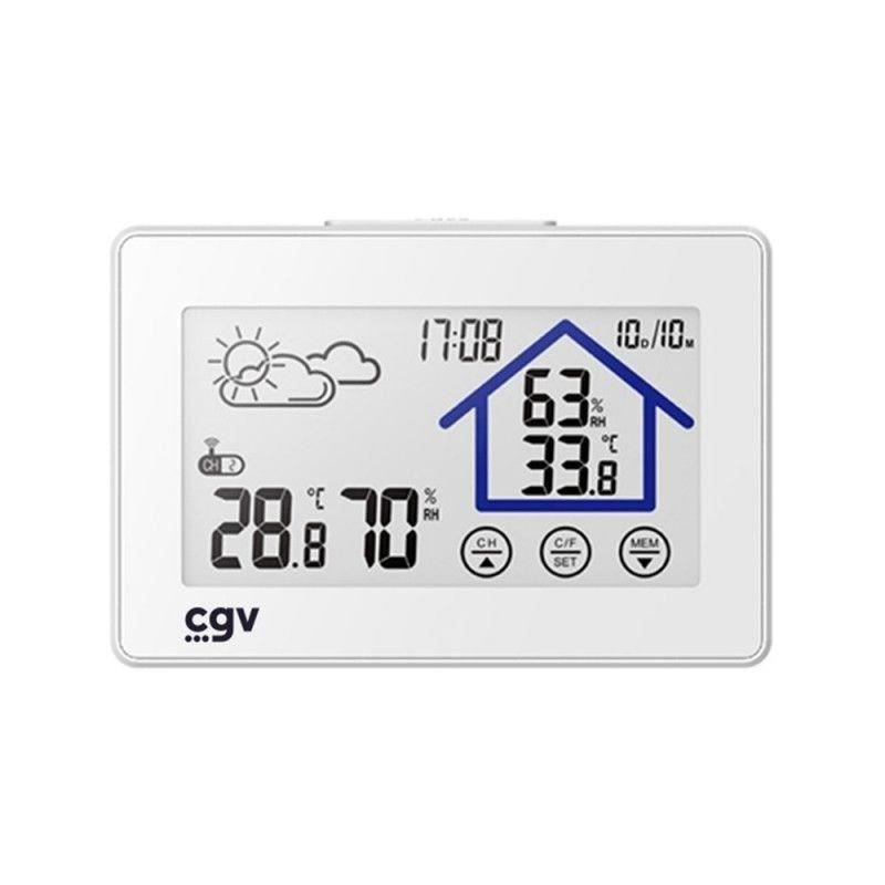 Station météo sans fil - CGV - MY METEO-1BM - Contrôle tactile - Horloge et calendrier - Facile a utiliser