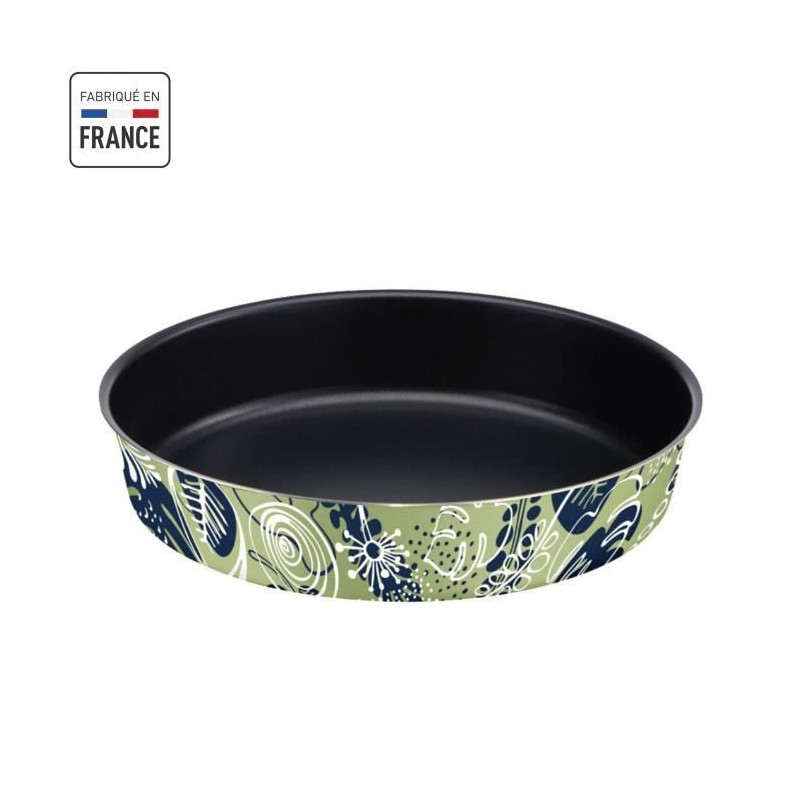 TEFAL Jungle Moule a manqué 26 cm, Antiadhésif, Démoulage parfait, Diffusion homogene de la chaleur, Fabriqué en France J574