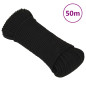 Corde de travail Noir 3 mm 50 m Polyester