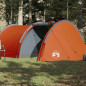 Tente de camping tunnel 4 personnes orange imperméable