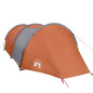 Tente de camping tunnel 4 personnes orange imperméable