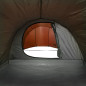 Tente de camping tunnel 4 personnes orange imperméable