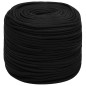 Corde de travail Noir 10 mm 50 m Polyester