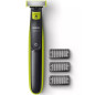 Tondeuse a barbe - PHILIPS - Oneblade QP2724/10 - 3 attaches (1 / 3 / 5 mm) incluses – sans fil rechargeable - Vert / Noir