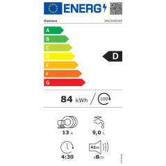 Siemens Lave-vaisselle 60cm pose-libre - IQ300 - Classe énergie D - Indice de r SIEMENS - SN23HI02KE