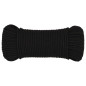 Corde de travail Noir 3 mm 100 m Polyester