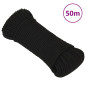 Corde de travail Noir 4 mm 50 m Polyester