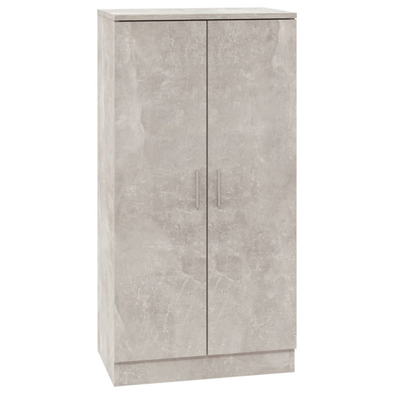 Armoire à chaussures Gris béton 55x35x108 cm Bois d ingénierie