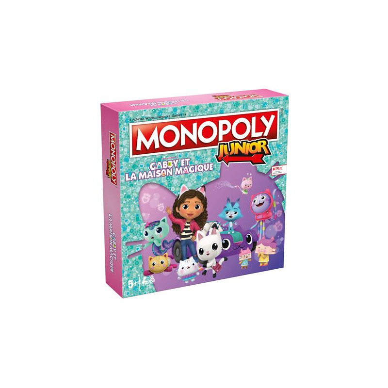 Jeu classique Winning Moves Monopoly Junior Gabby et la Maison Magique