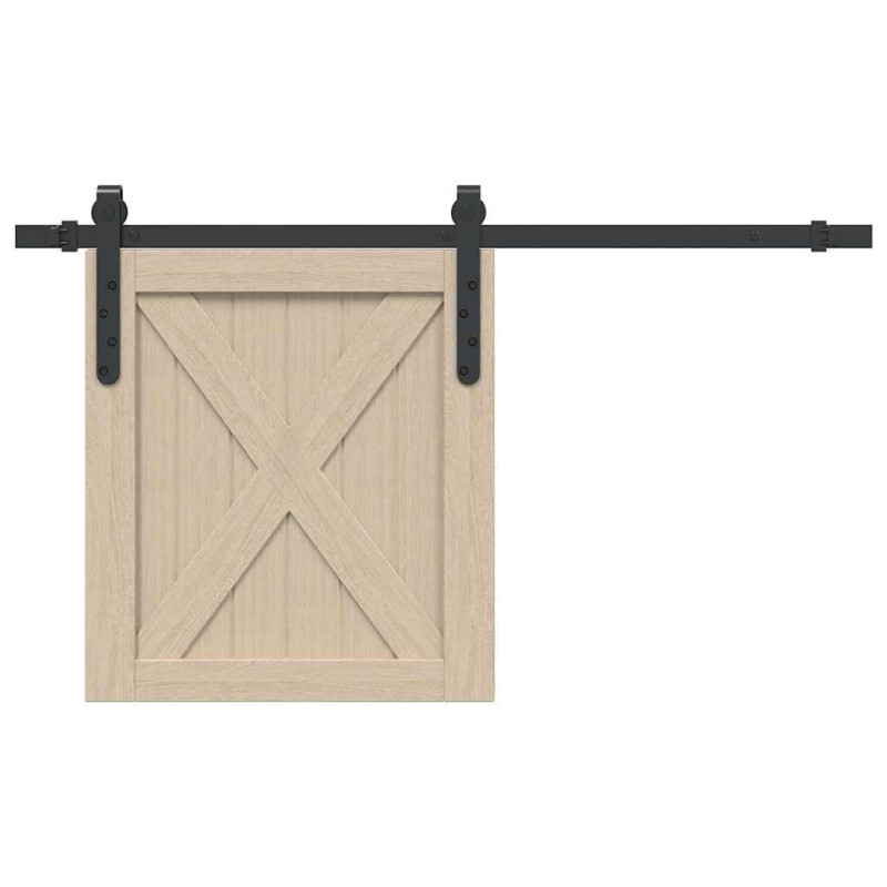 vidaXL Kit de porte d armoire coulissante 91,5 cm acier au carbone