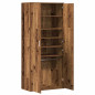 Armoire à chaussures vieux bois 80x39x178 cm bois d ingénierie