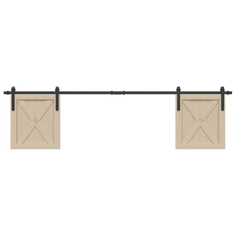 Kit de porte d armoire coulissante 200 cm acier au carbone