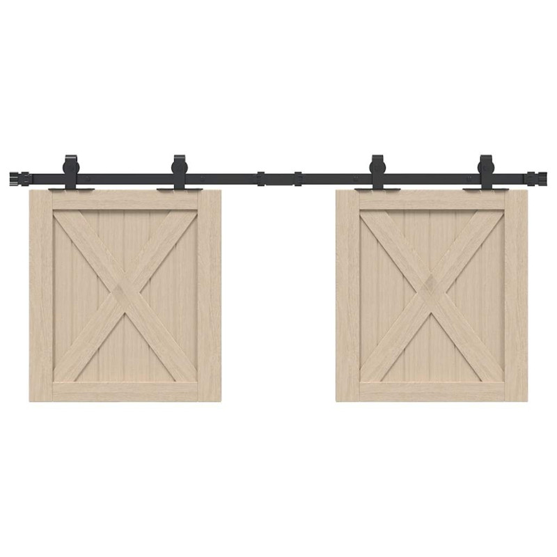 Kit de porte d armoire coulissante 122 cm acier au carbone