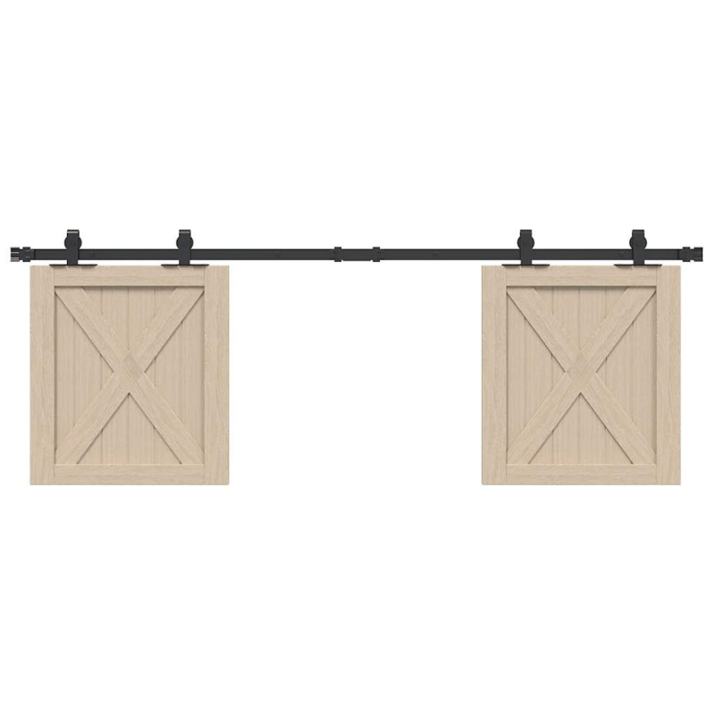 vidaXL Kit de porte d armoire coulissante 152,5 cm acier au carbone