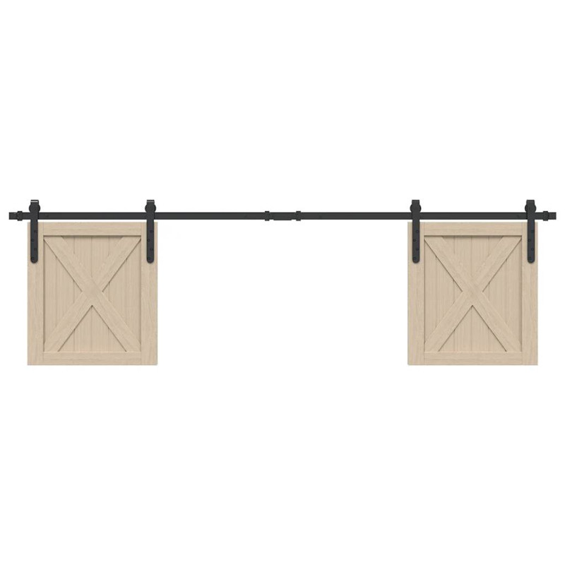 Kit de porte d armoire coulissante 183 cm acier au carbone