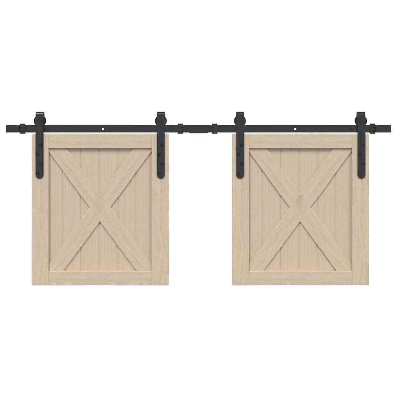 Kit de porte d armoire coulissante 122 cm acier au carbone