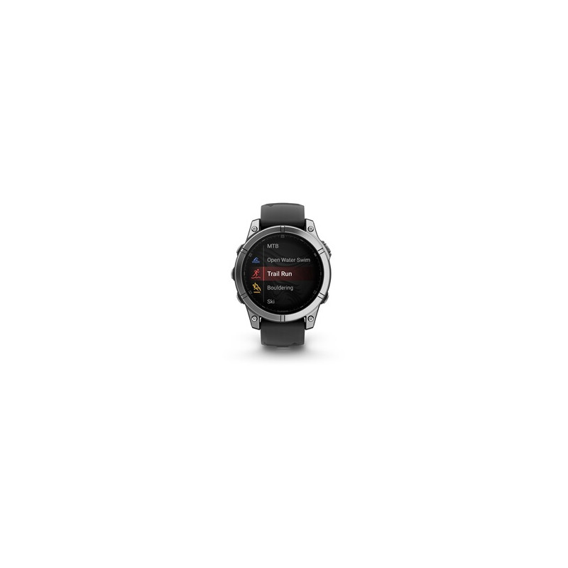 Montre connectée Garmin fenix E AMOLED 47mm Acier Silver avec bracelet Graphite