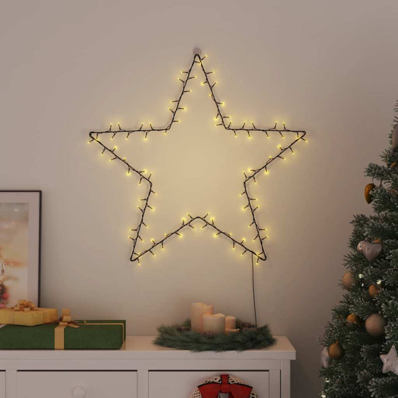 Lumières de Noël silhouette d étoile 115 LED blanc chaud