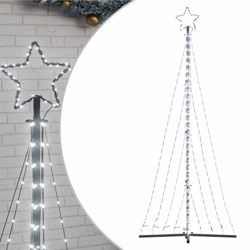 Guirlande de sapin de Noël 447 LED blanc froid 249 cm