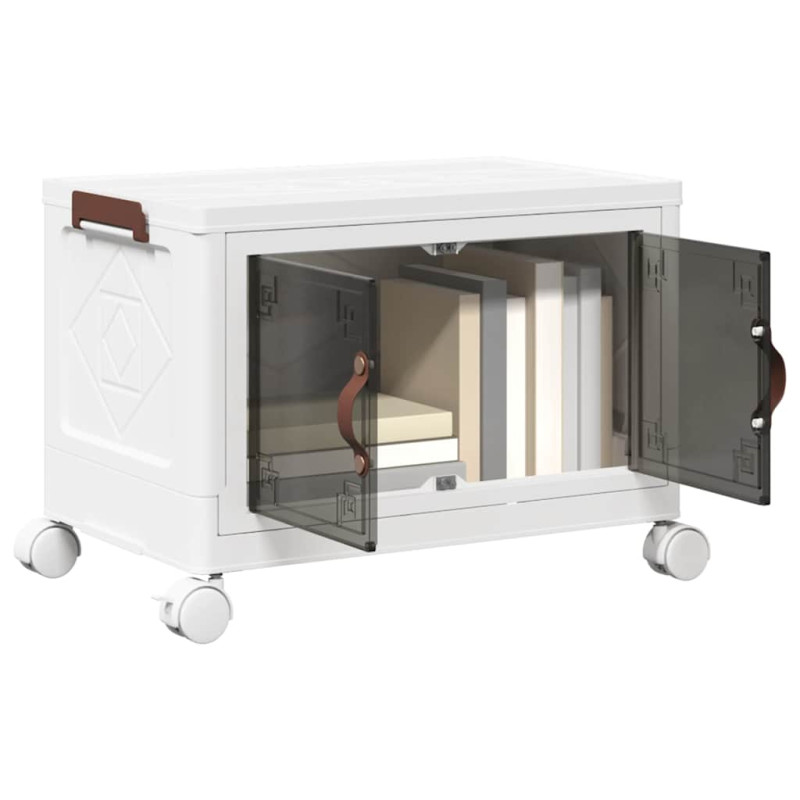 Boîte de rangement empilable avec roues 28 L 48x29,5x33 cm