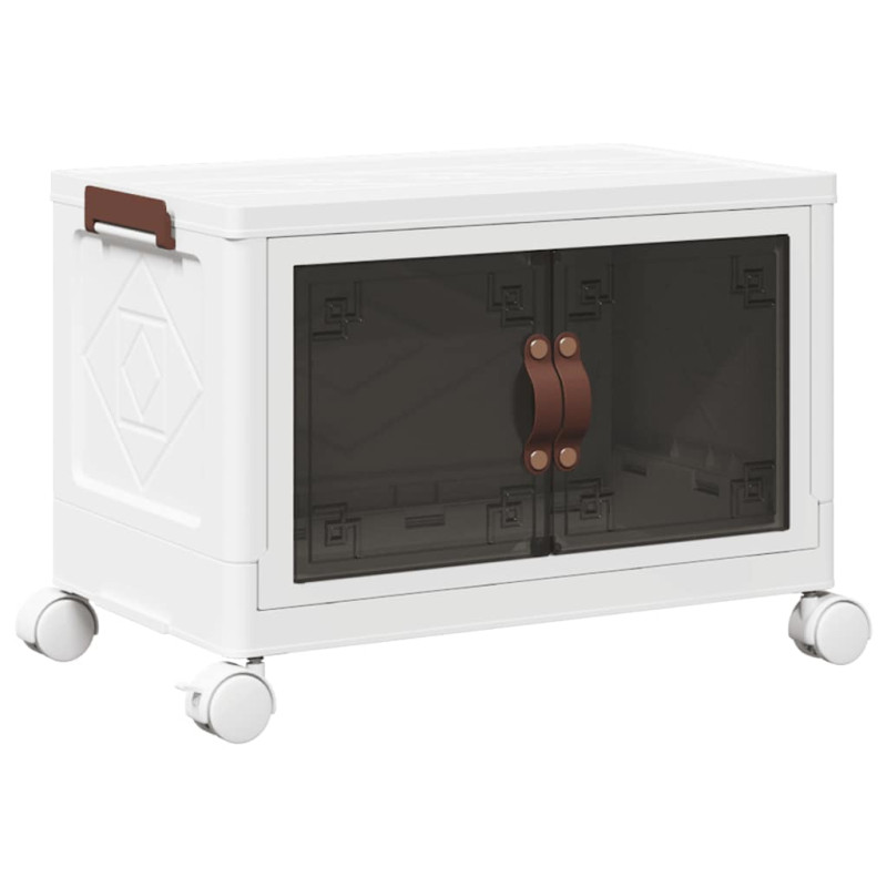 Boîte de rangement empilable avec roues 28 L 48x29,5x33 cm