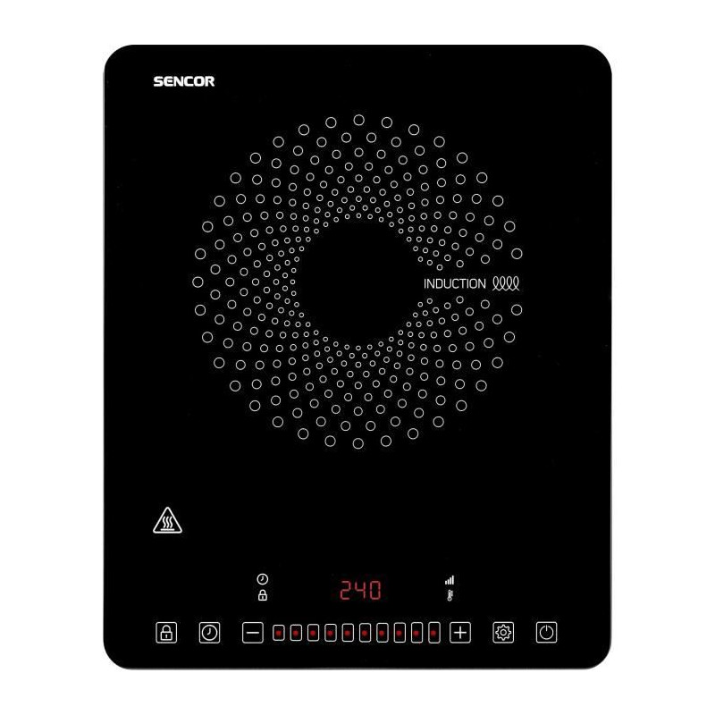 Plaque de cuisson a induction - SENCOR - SCP 3701BK - 2000 W - 1 foyer - Noir