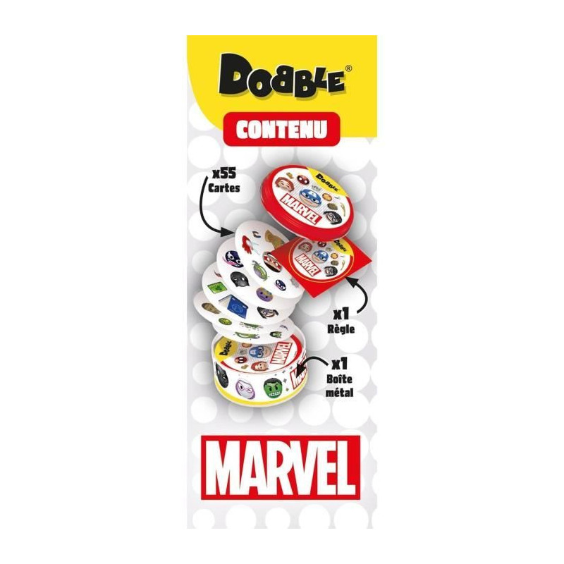 Jeu d'ambiance - ASMODEE - Dobble : Marvel Emoji (Eco Sleeve) - 6 ans - Extérieur - Mixte