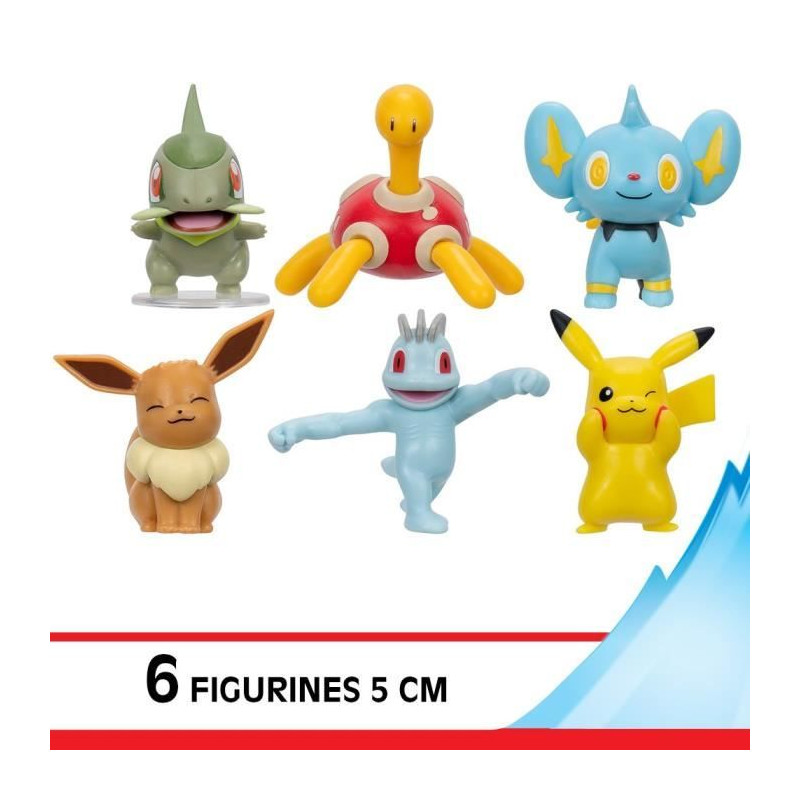 Pack 6 Figurines Pokémon - BANDAI - JW3614 - 5 cm - Combats Pokémon