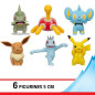 Pack 6 Figurines Pokémon - BANDAI - JW3614 - 5 cm - Combats Pokémon